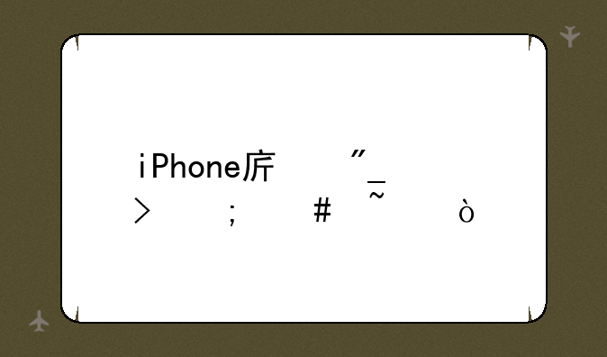iPhone序列号怎么查？