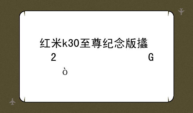 红米k30至尊纪念版支持5g几个频段？