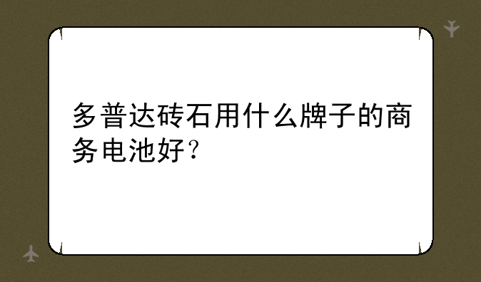 多普达砖石用什么牌子的商务电池好？