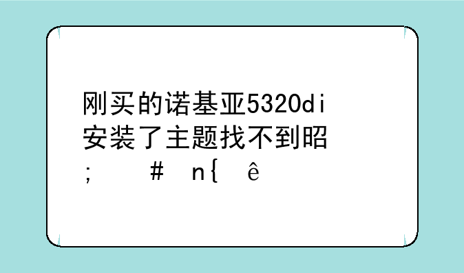 刚买的诺基亚5320di安装了主题找不到是怎么回事