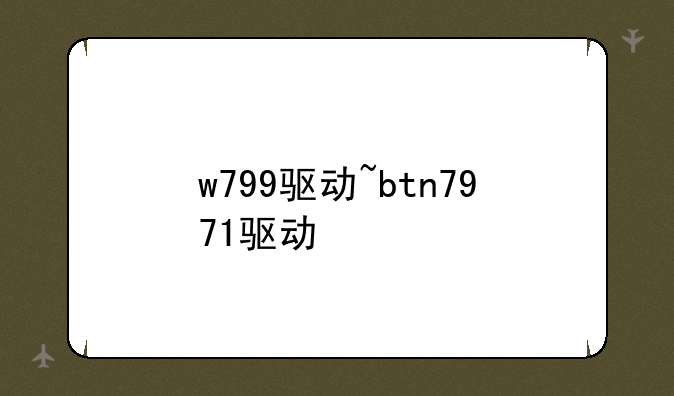 w799驱动~btn7971驱动