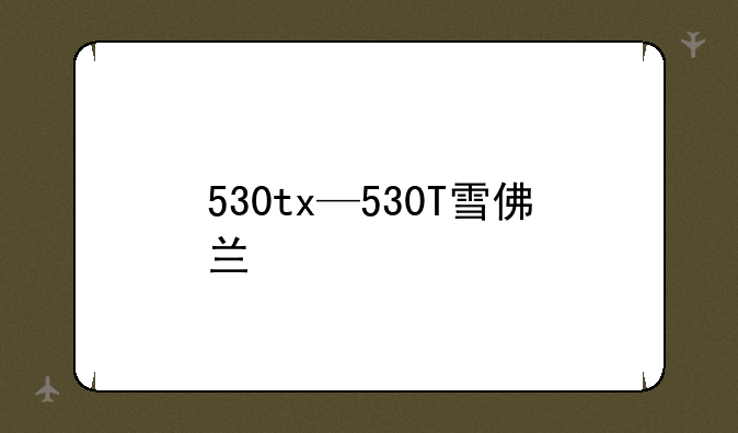 530tx—530T雪佛兰