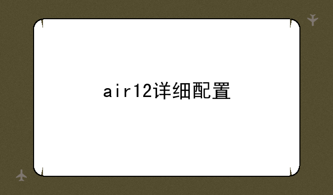air12详细配置