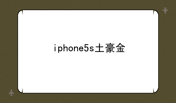 iphone5s土豪金